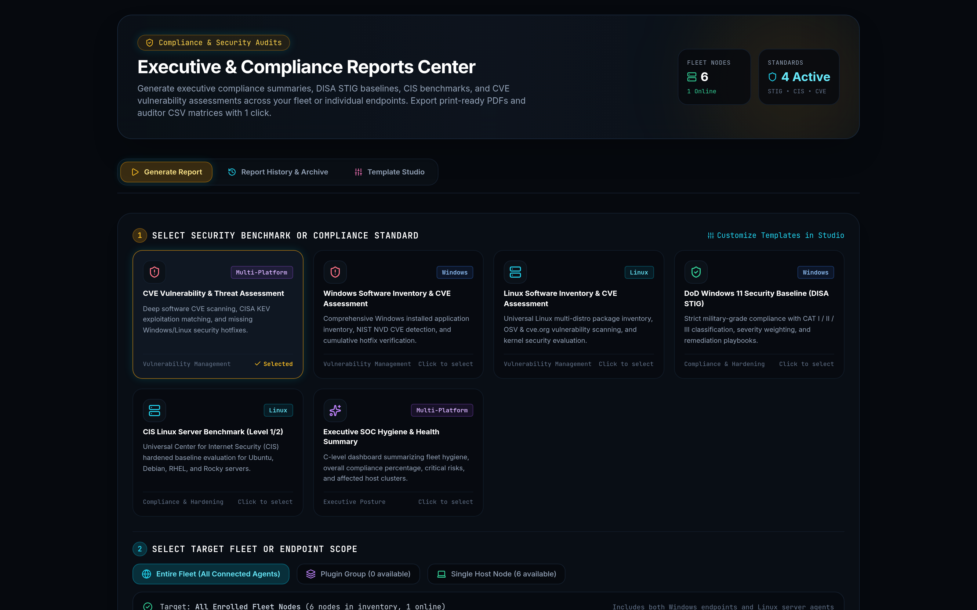 GryphOps Executive and Compliance Reports Center